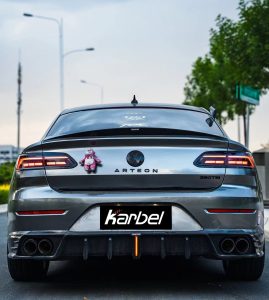 ดิฟฟิวเซอร์ Carbon Fiber Volkswagen Arteon CC SE R-Line/SEL/SEL Premium/R-Line ทรง Karbel Dry Carbon ปี 2019-2023