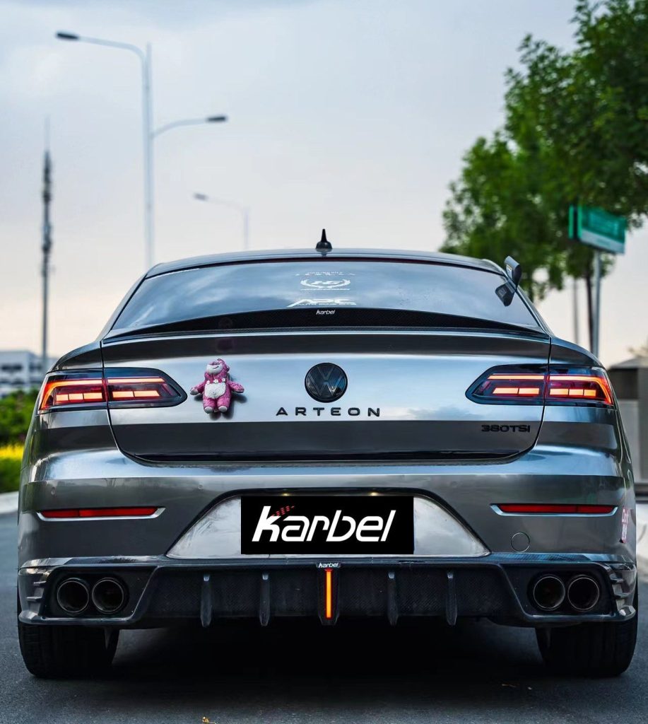 ดิฟฟิวเซอร์ Carbon Fiber Volkswagen Arteon CC SE R-Line/SEL/SEL Premium/R-Line ทรง Karbel Dry Carbon ปี 2019-2023