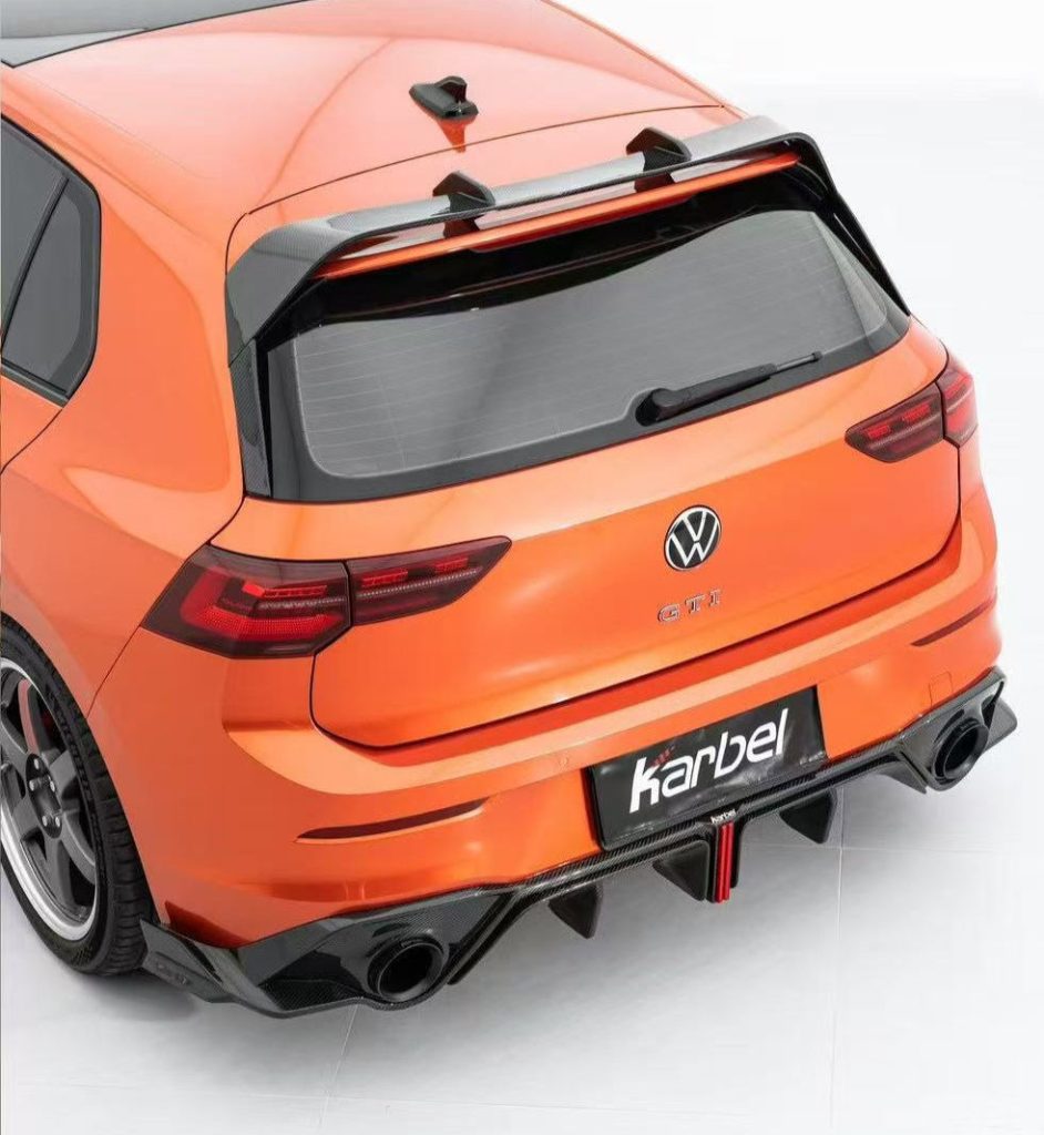 สปอยเลอร์หลังคา Carbon Fiber Volkswagen Golf GTI / R-line MK8 MK8.5 ทรง Karbel V2 Dry Carbon ปี 2022-ON