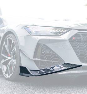 ลิ้นหน้า Carbon Fiber Audi RS7 RS6 C8 ทรง Karbel Dry Carbon ปี 2020-ON (Lower Corner Side Splitters)