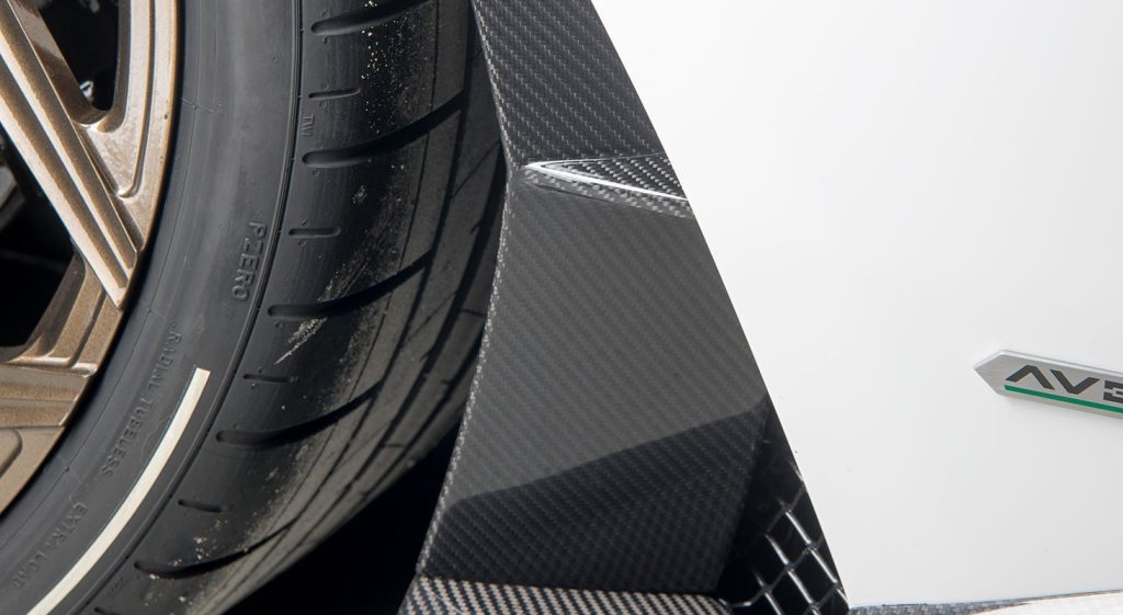 ชิ้นเสริมสเกิร์ตข้าง Lamborghini Aventador S Novitec