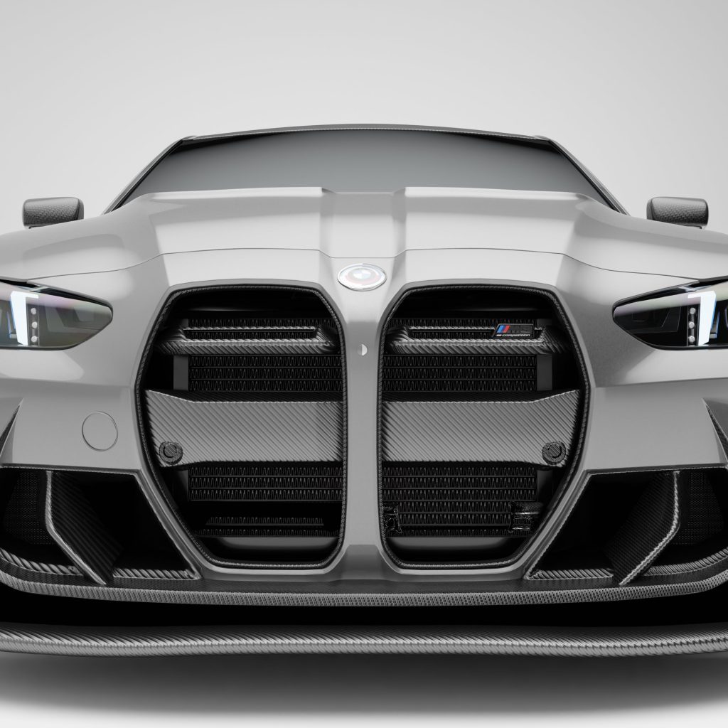 กระจังหน้า (รุ่นมีเรดาร์ ACC)คาร์บอนไฟเบอร์ สาย Aero BMW M3 G80 RevoZport