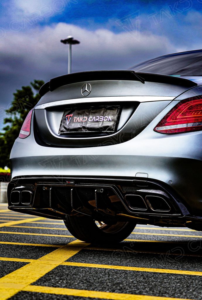 สปอยเลอร์ Carbon Fiber Mercedes Benz C-Class C63/C63S W205 Sedan ทรง TAKD V1