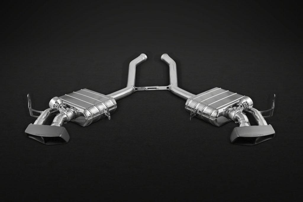หม้อพักท้าย Mercedes AMG ML63 (W164) Capristo Valved Mufflers w Ceramic Tips CES3