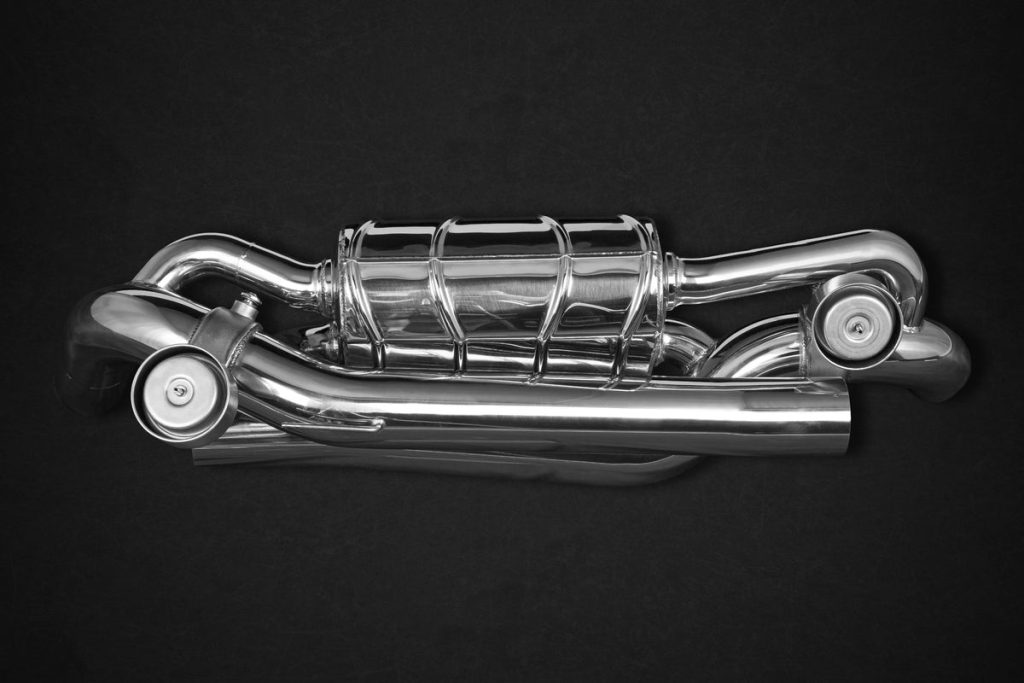 ชุดท่อไอเสีย Porsche 992 Carrera/S/Turbo/Turbo S Capristo Valved Exhaust Muffler for OEM Cats CES3