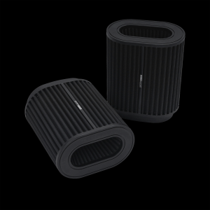 กรองอากาศ BlackBoost Oval Twin Flow Synthetic Dry Air Filter x (4.3" x 196mm) V1 BlackBoost