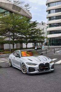 สเกิร์ตข้าง Carbon Fiber BMW 4 Series G22 G23 G26 i4 Gran coupe 430i M440i ทรง TAKD