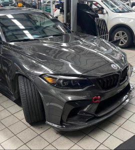 ฝากระโปรงหน้า Carbon Fiber BMW M2 / M2C F87 Double-sided ทรง TAKD