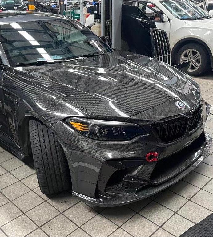 ฝากระโปรงหน้า Carbon Fiber BMW M2 / M2C F87 Double-sided ทรง TAKD