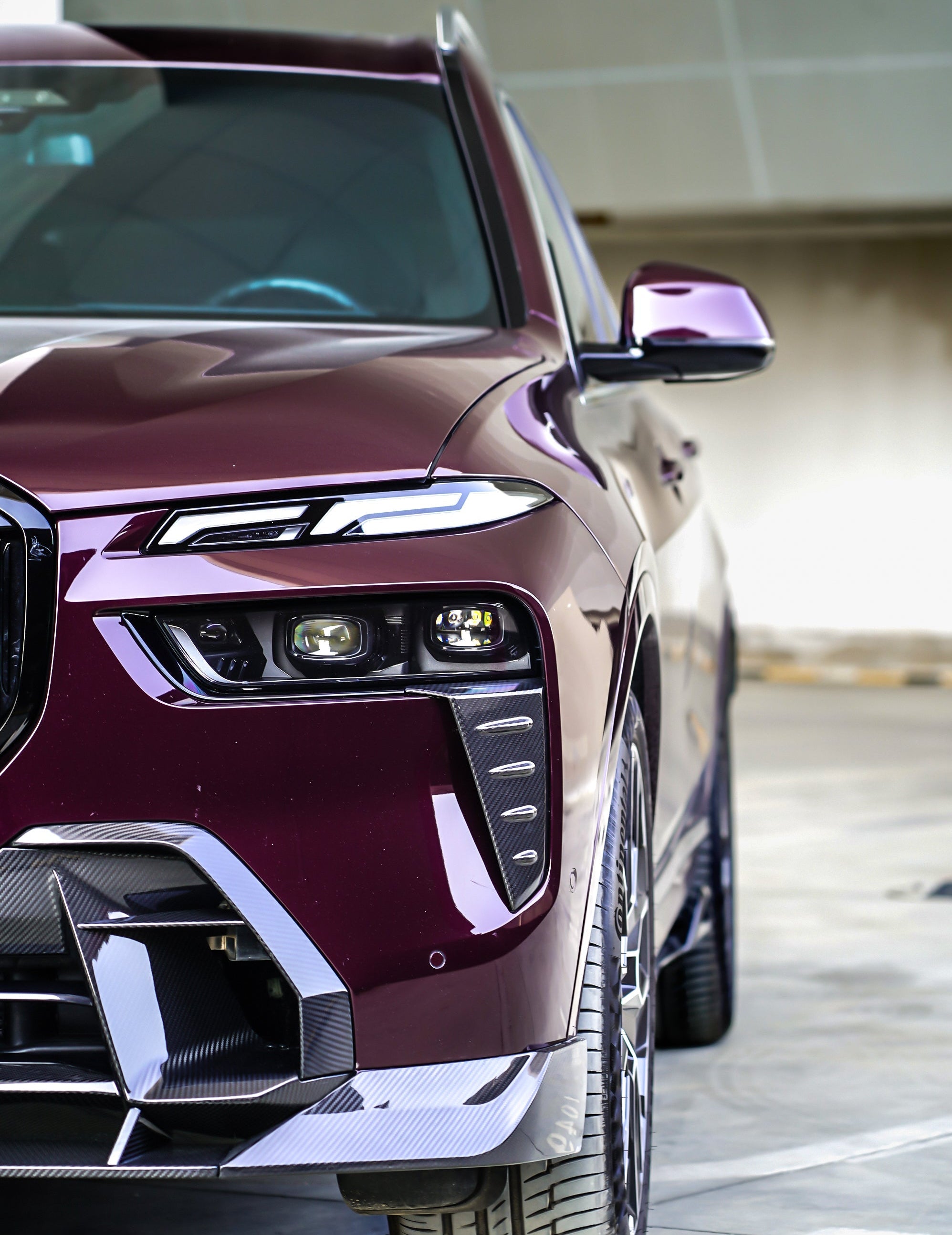 ชิ้นตกแต่งคาร์บอน Carbon Fiber BMW X7 xDrive40i M60i XB7 LCI G07 ทรง TAKD Dry Carbon ปี 2023-ON