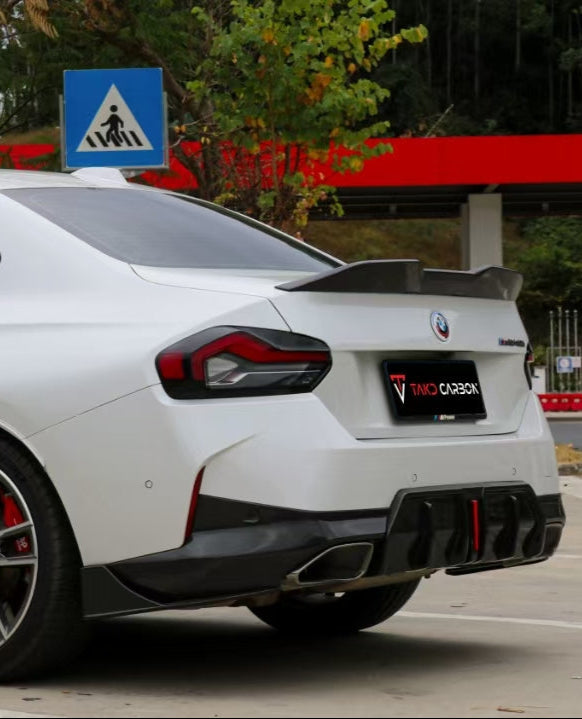 สปอยเลอร์ Carbon Fiber BMW M2/C G87 2 Series 230i M240i G42 ทรง TAKD Dry Carbon