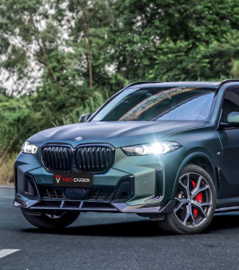 ลิ้นหน้า Carbon Fiber BMW X5 s/x Drive 40i xDrive 50e M60i G05 LCI ทรง TAKD Dry Carbon ปี 2024-ON
