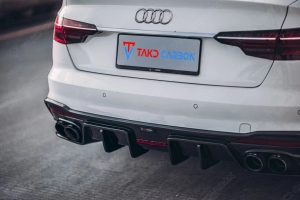 ดิฟฟิวเซอร์ Carbon Fiber Audi S4 A4 S-Line B9.5 ทรง TAKD Ver.1 ปี 2020-ON
