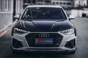 ลิ้นหน้า Carbon Fiber Audi S4 A4 S-Line B9.5 ทรง TAKD ปี 2020-ON