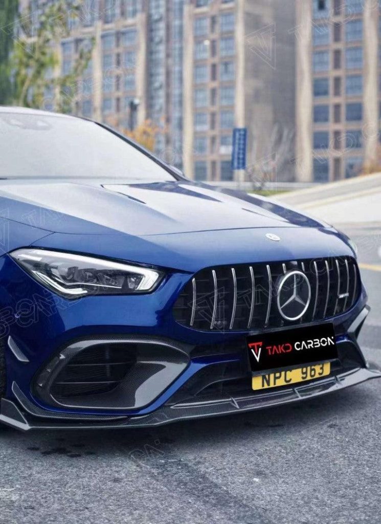 ลิ้นหน้า Carbon Fiber Mercedes Benz CLA45 CLA45S C118 ทรง TAKD V2