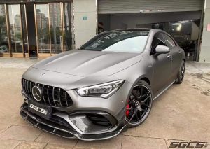 สเกิร์ตข้าง Carbon Fiber Mercedes Benz CLA45 CLA35 CLA250 C118 ทรง TAKD (Side Skirts Overlay Cover Tirm)