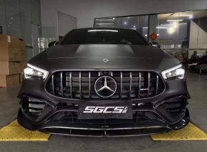 ลิ้นหน้า Carbon Fiber Mercedes Benz CLA45 C118 ทรง TAKD V1