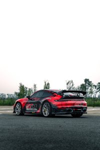 ดิฟฟิวเซอร์ Carbon Fiber Porsche 911 992.1 Carrera Base/S/T/4/4S/Targa 4/4S ทรง TAKD V1 (V1 Lower Rear Diffuser Extension)