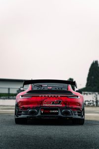ดิฟฟิวเซอร์ Carbon Fiber Porsche 911 992.1 Carrera Base/S/T/4/4S/Targa 4/4S ทรง TAKD V1 (V1 Rear Diffuser Replacement Tri)