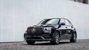 ลิ้นหน้า Carbon Fiber Mercedes Benz GLE-Class AMG GLE53 W167 C167 ทรง TAKD Dry Carbon ปี 2020-ON