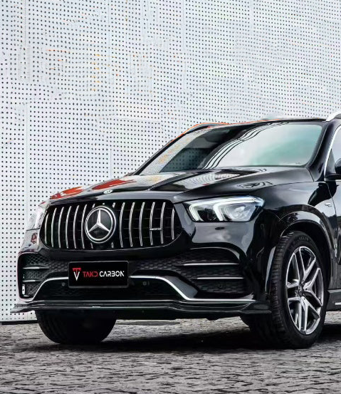 ลิ้นหน้า Carbon Fiber Mercedes Benz GLE-Class AMG GLE53 W167 C167 ทรง TAKD Dry Carbon ปี 2020-ON