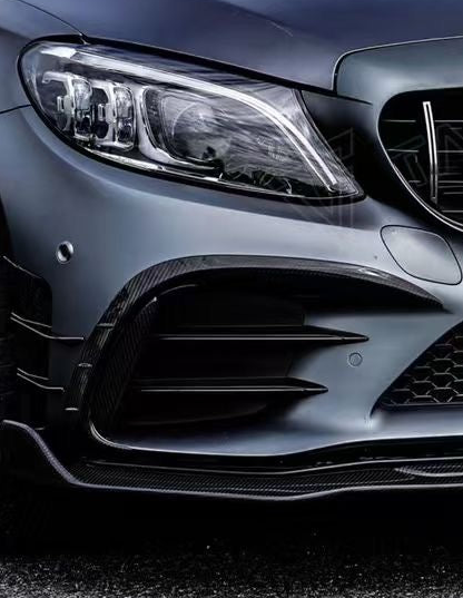 ช่องลม Carbon Fiber Mercedes Benz C-Class AMG C43 C300 W205 Sedan Facelift ทรง TAKD ไมเนอร์เชนจ์ Dry Carbon ปี 2019-2021