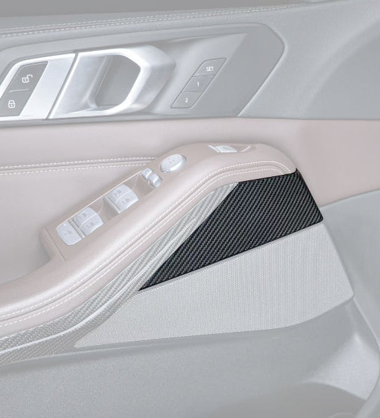 ชุดแต่งภายใน Carbon Fiber BMW X5 M60i M50i x/s Drive 40i 50e G05 Pre-LCI LCI ทรง TAKD Dry Carbon ปี 2019-ON (Door Interior Panel Trim Cover)
