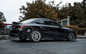 สปอยเลอร์ Carbon Fiber Mercedes Benz C-Class C63/S C43 AMG C450/300 W205 Sedan ทรง TAKD V2 Dry Carbon ปี 2015-2021
