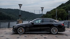 สปอยเลอร์ Carbon Fiber Mercedes Benz C-Class C63/S C43 AMG C450/300 W205 Sedan ทรง TAKD V2 Dry Carbon ปี 2015-2021