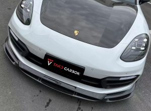 ลิ้นหน้า Carbon Fiber Porsche Panamera 971.1 971.2 GTS ทรง TAKD V2 Dry Carbon ปี 2017-2023