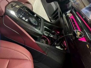 ชุดแต่งภายใน Carbon Fiber BMW 530 540 i5 e/x Drive40 M60 G60 G61 ทรง TAKD (Center Console Trim Cover)