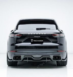 ดิฟฟิวเซอร์ Carbon Fiber Porsche Cayenne Base/E-Hybrid/S/Turbo/Turbo S 9Y0 9Y3 ทรง TAKD