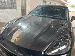 ฝากระโปรงหน้า Carbon Fiber Porsche Cayenne Base/S/GTS/Turbo/Turbo S/Turbo GT 9Y0 9Y3 Double-sided ทรง TAKD