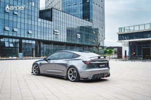 สเกิร์ตข้าง Carbon Fiber Tesla Model 3 Highland / P ทรง Karbel Dry Carbon ปี 2024-ON