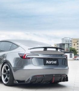ดิฟฟิวเซอร์ Carbon Fiber Tesla Model 3 Highland / P ทรง Karbel Dry Carbon
