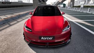 ลิ้นหน้า Carbon Fiber Tesla Model 3 Highland ทรง Karbel Dry Carbon ปี 2024-ON