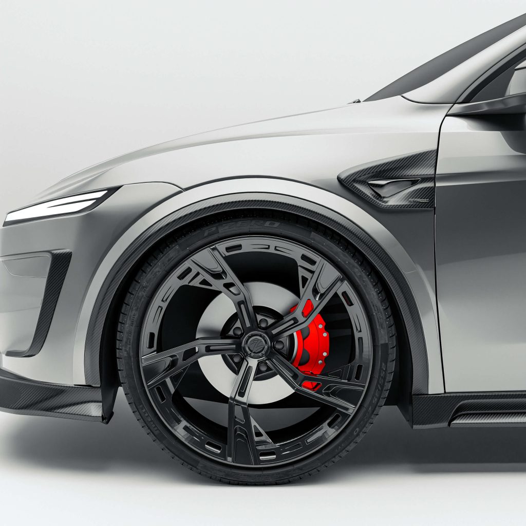 คิ้วช่องระบายอากาศแก้มข้างคาร์บอนไฟเบอร์ Tesla Model Y RevoZport