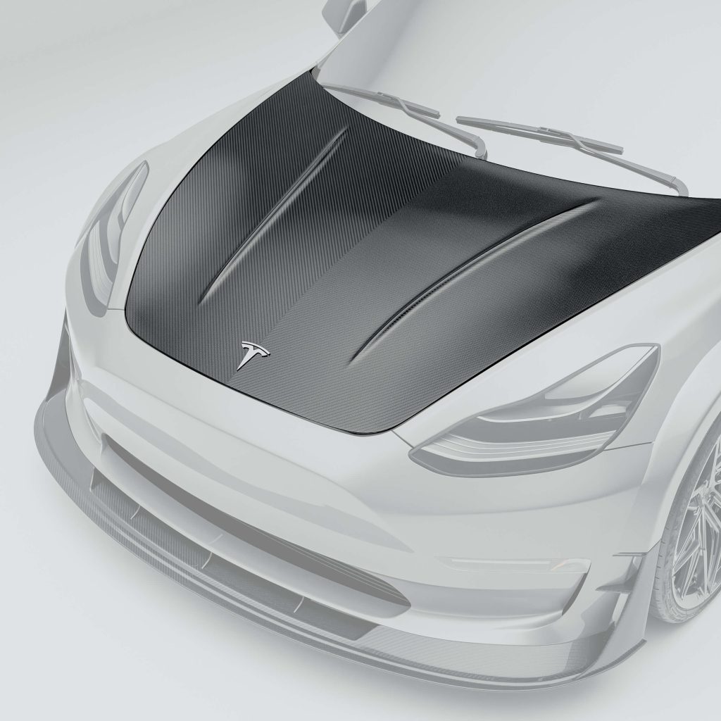 ฝากระโปรงหน้าคาร์บอนไฟเบอร์ Tesla Model 3 RevoZport