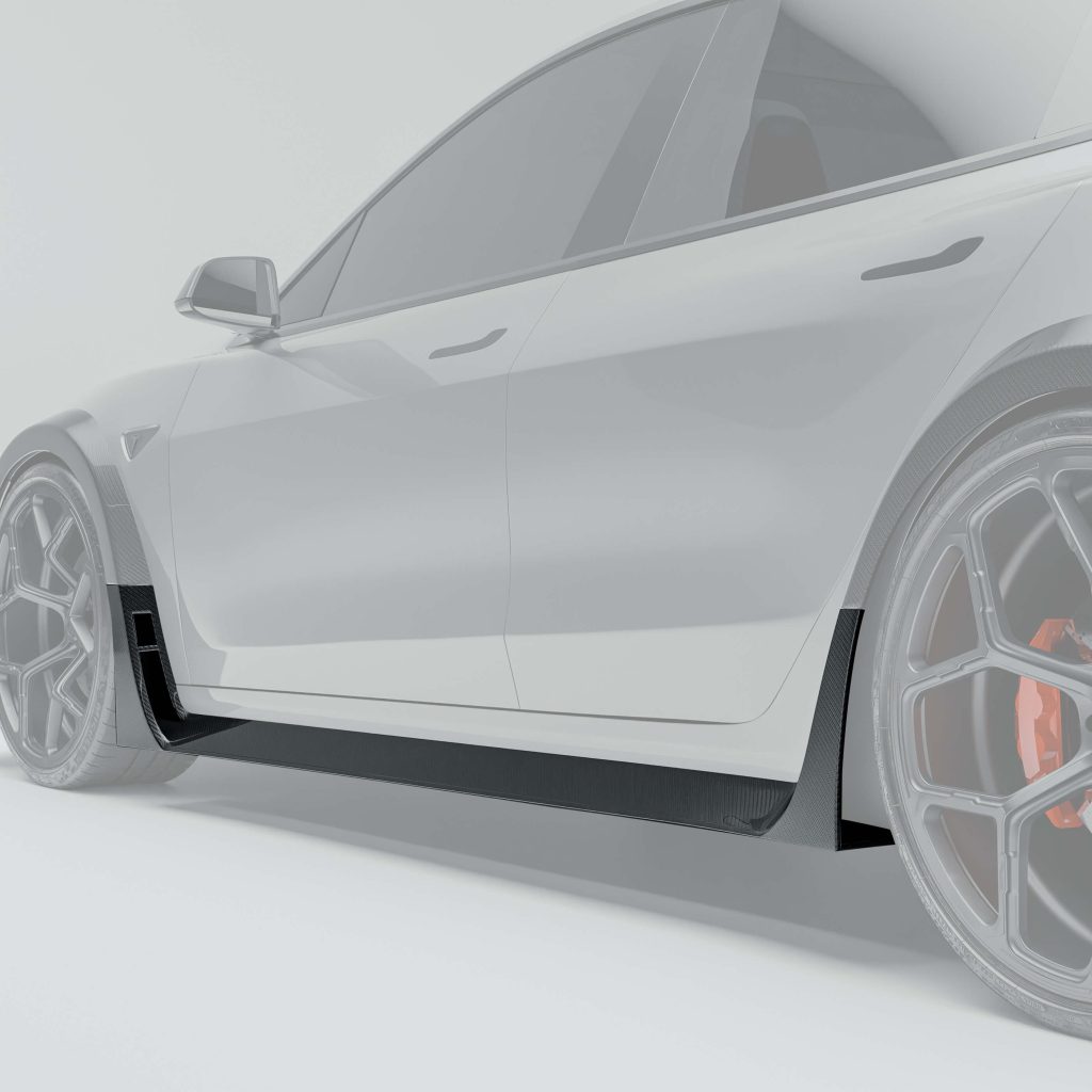 สเกิร์ตข้างคาร์บอนไฟเบอร์ Tesla Model 3 RevoZport