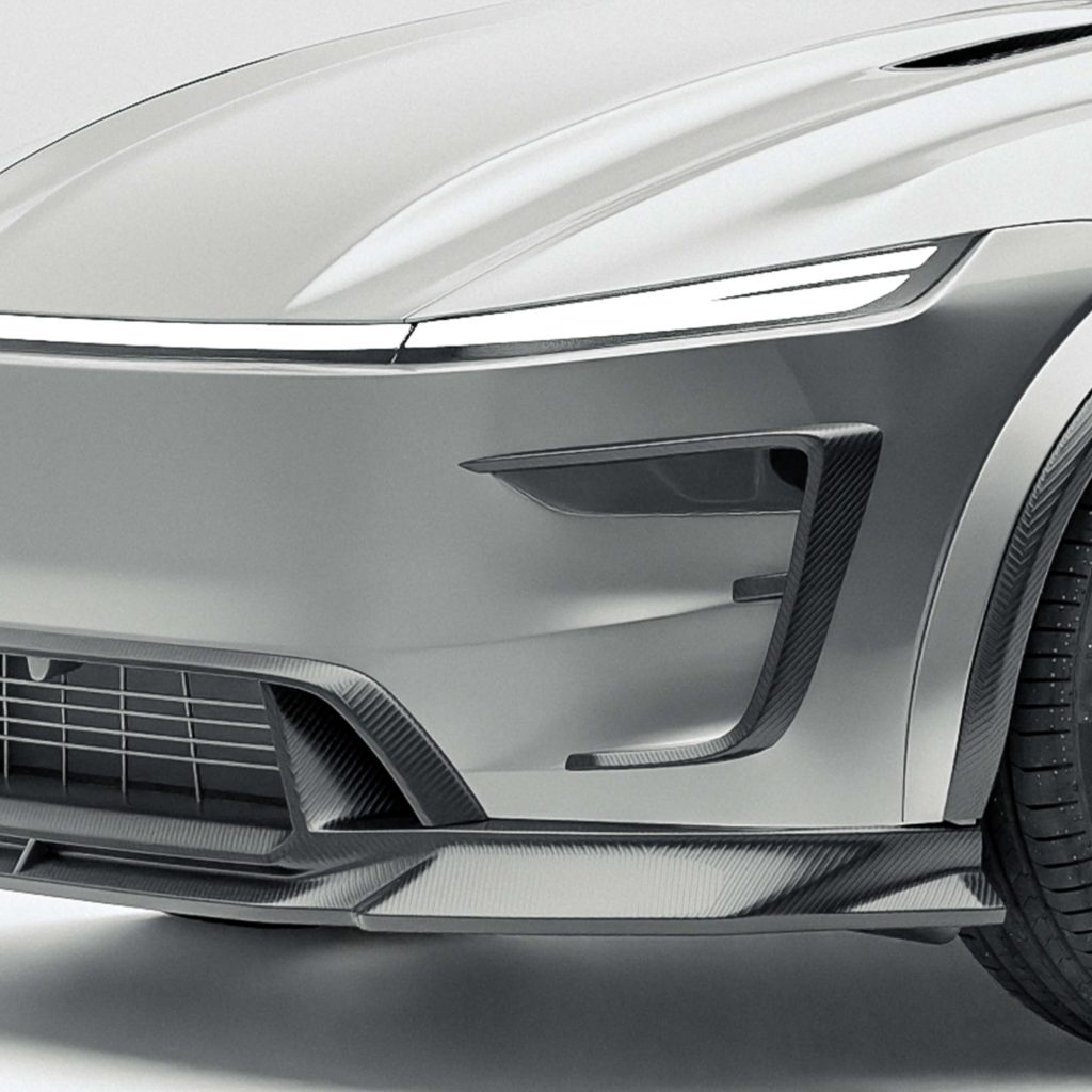 คานาร์ดกันชนหน้าคาร์บอนไฟเบอร์ Tesla Model Y RevoZport