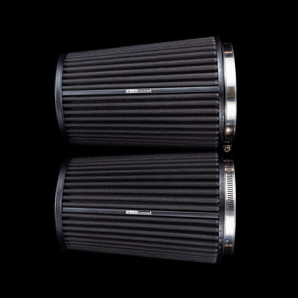 กรองอากาศ BlackBoost Conical Twin Flow Synthetic Dry Air filters (4.3″ x 206mm) BlackBoost