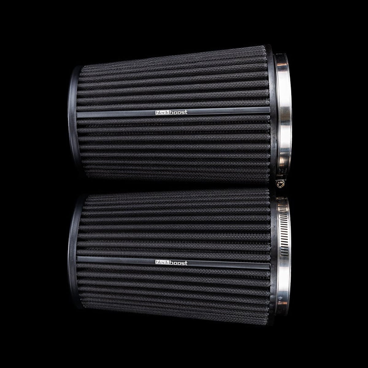 Air Intake BlackBoost Conical Twin Flow Synthetic Dry Air filters (4.3" x 206mm) BlackBoost 4.3