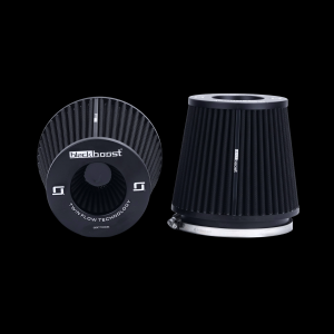กรองอากาศ BlackBoost Conical Twin Flow Synthetic Dry Air Filters (5.5" x 180mm) BlackBoost