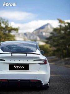 สปอยเลอร์ Carbon Fiber Tesla Model 3 Highland / P ทรง Karbel V1 Dry Carbon ปี 2024-ON