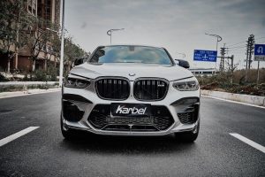 คิ้วช่องลมกันชนหน้าด้านข้าง Carbon Fiber BMW X4M/C F98 X3M/C F97 Pre-LCI ทรง Karbel