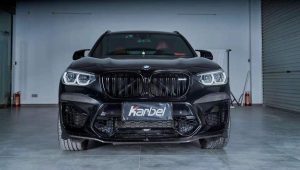 คิ้วช่องลมกันชนหน้าด้านข้าง Carbon Fiber BMW X4M/C F98 X3M/C F97 Pre-LCI ทรง Karbel
