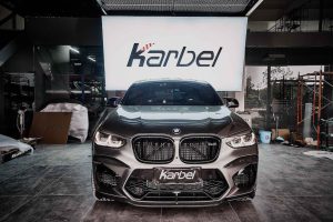 คิ้วช่องลมกันชนหน้าด้านข้าง Carbon Fiber BMW X4M/C F98 X3M/C F97 Pre-LCI ทรง Karbel