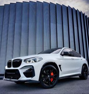 คิ้วช่องลมกันชนหน้าด้านข้าง Carbon Fiber BMW X4M/C F98 X3M/C F97 Pre-LCI ทรง Karbel