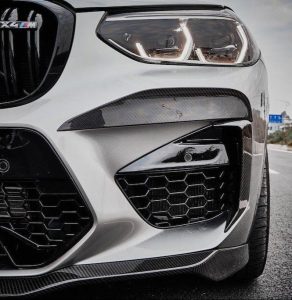 คิ้วช่องลมกันชนหน้าด้านข้าง Carbon Fiber BMW X4M/C F98 X3M/C F97 Pre-LCI ทรง Karbel