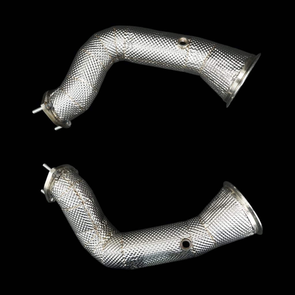 ท่อดาวน์ไปป์ Lamborghini Urus TFSI BlackBoost 4.0L V8 Twin Turbo Downpipes + Midpipes
